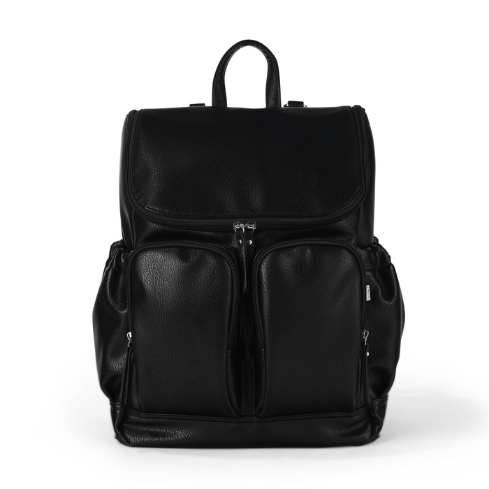 OiOi Signature Nappy Backpack Black Vegan Leather