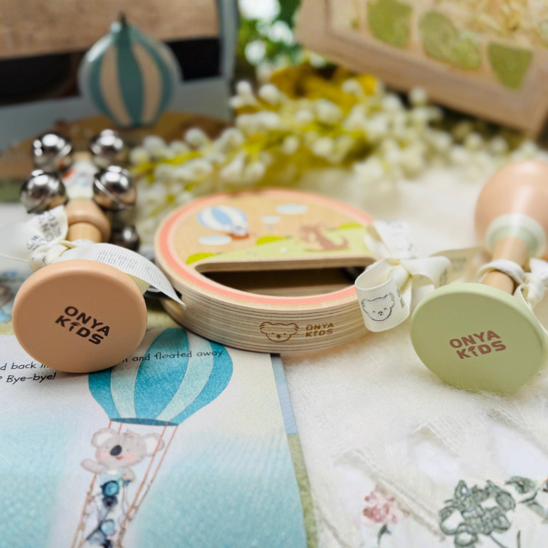 KoKo's Music Adventure Wooden My First Instrument set Koala & Kangaroo Australian Themed Design 3pcs Musical Instrument for kids Baby Toys Gift Idea for 18m+