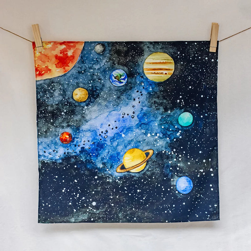 Wonderie The Solar System Cloth Open Ended Play Mat Space Cape 3yrs+