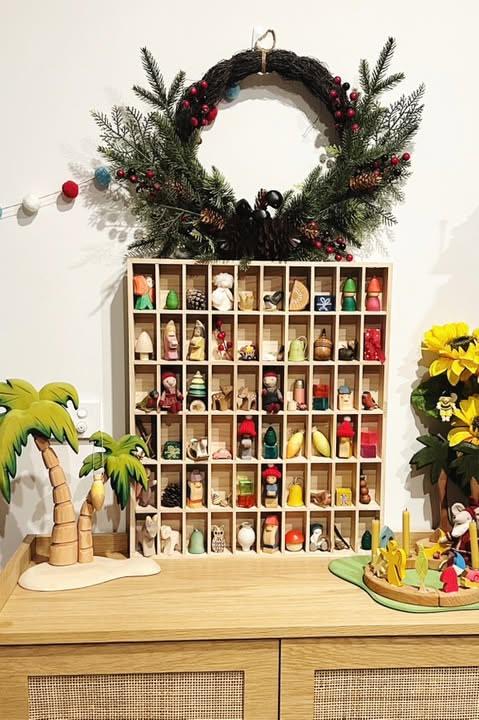 JoyKids Matchbox sized car Display and Storage Unit 60 x slots Solid Pine Wood Developmental Toys for Toddlers Best Seller 12m+ (Bulky Shipping)