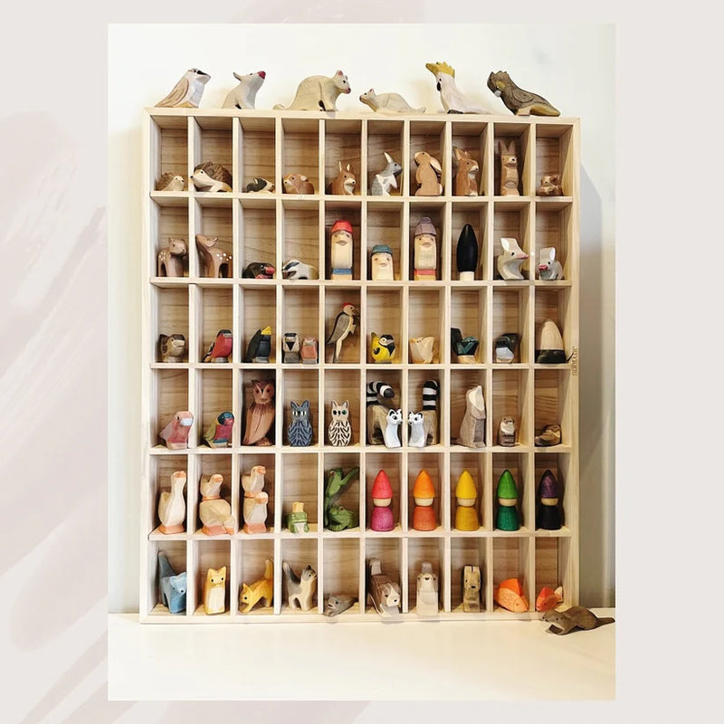 JoyKids Matchbox sized car Display and Storage Unit 60 x slots Solid Pine Wood Developmental Toys for Toddlers Best Seller 12m+ (Bulky Shipping)