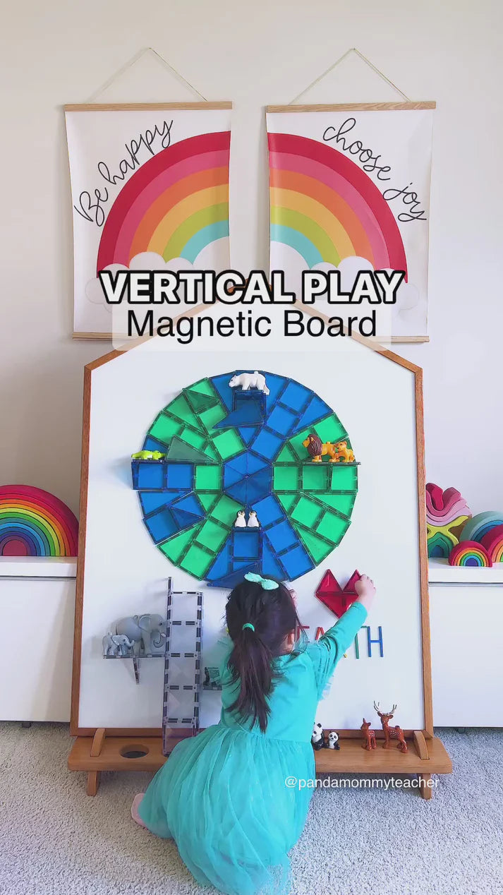 JoyKids Magnetic Whiteboard Double Sided with LEGO Baseplate with stand Kids Furniture 3yrs+ (Heavy Shipping)