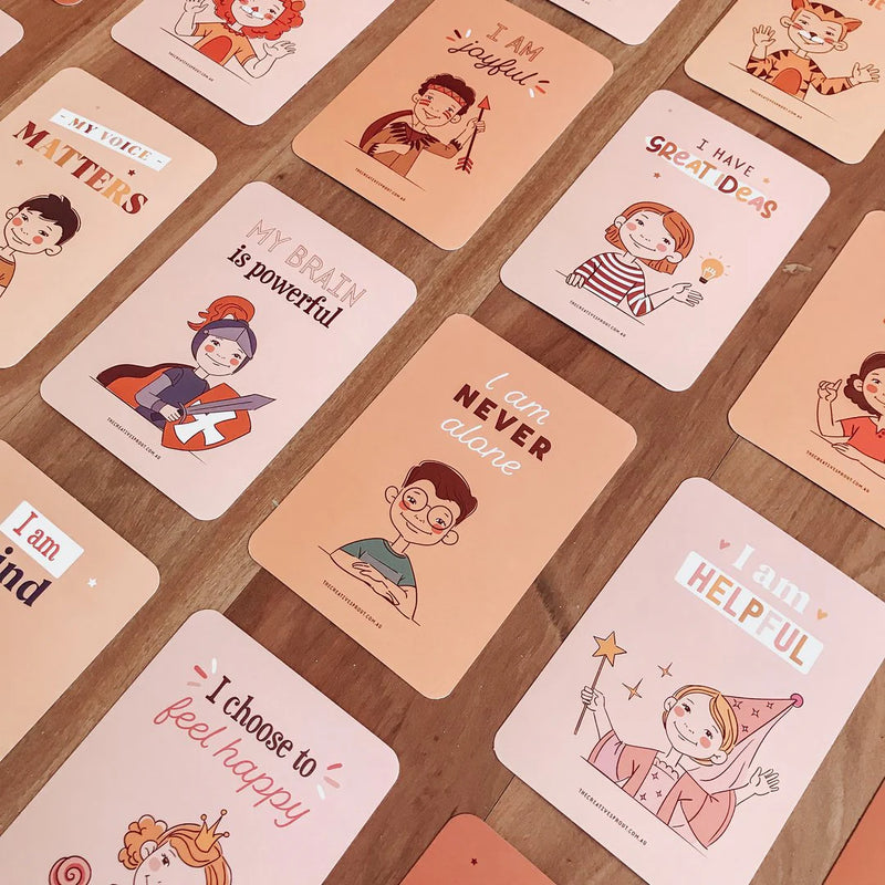 The Creative Sprout Affirmation Cards For Kids, Kindness, Mindfulness, Focused, Calm and Happiness 3yrs+