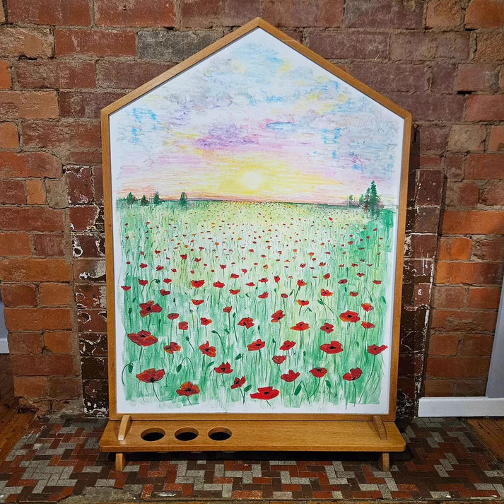 JoyKids Magnetic Whiteboard Double Sided with LEGO Baseplate with stand Kids Furniture 3yrs+ (Heavy Shipping)