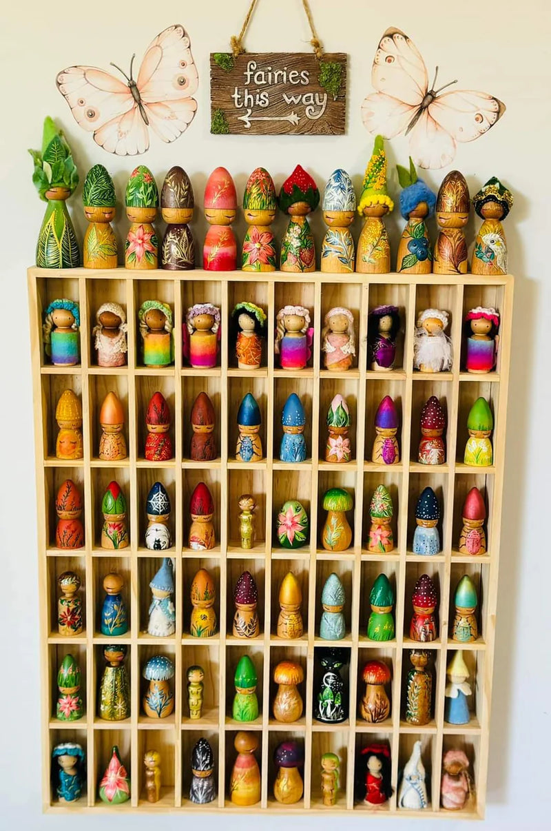 JoyKids Matchbox sized car Display and Storage Unit 60 x slots Solid Pine Wood Developmental Toys for Toddlers Best Seller 12m+ (Bulky Shipping)