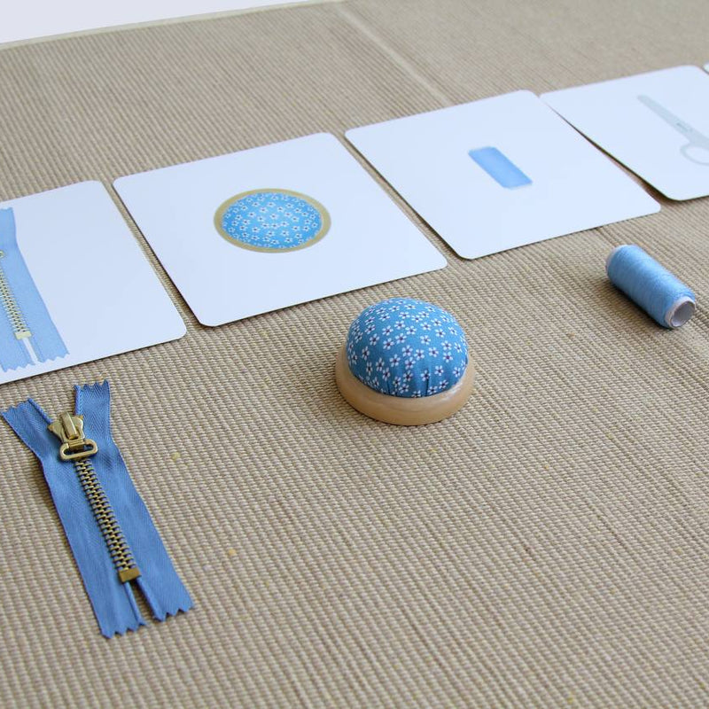Montessori Real Sewing Items with Identical Cards 5pcs Set Practical Life Material 3yrs+