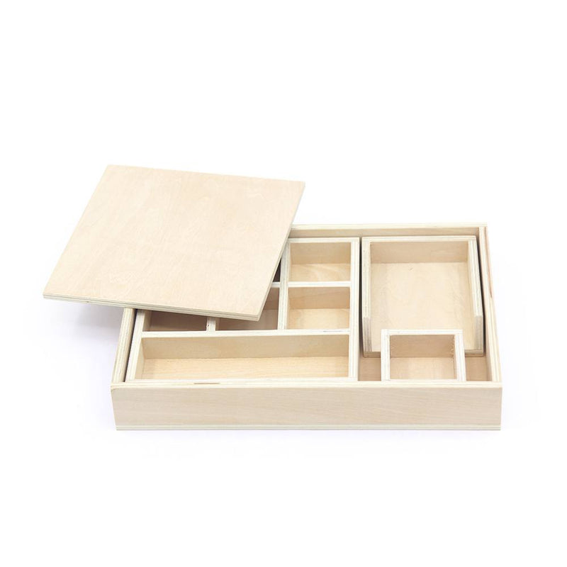Montessori Glue Activity Box with Jar and Brush Practical Life Tools 2yrs+