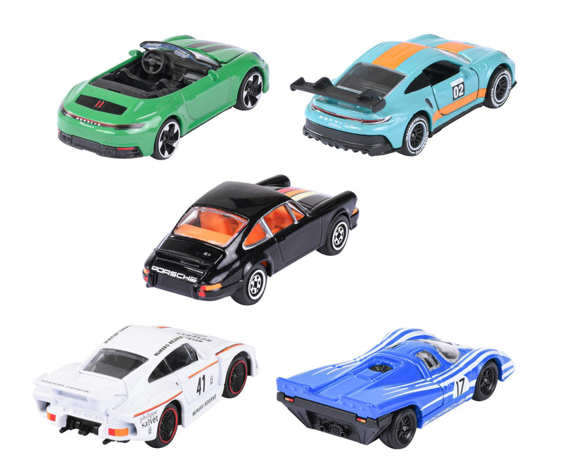 Majorette Porsche Gift Pack 5pcs Metal Toy Car Gift Idea for 3yrs+