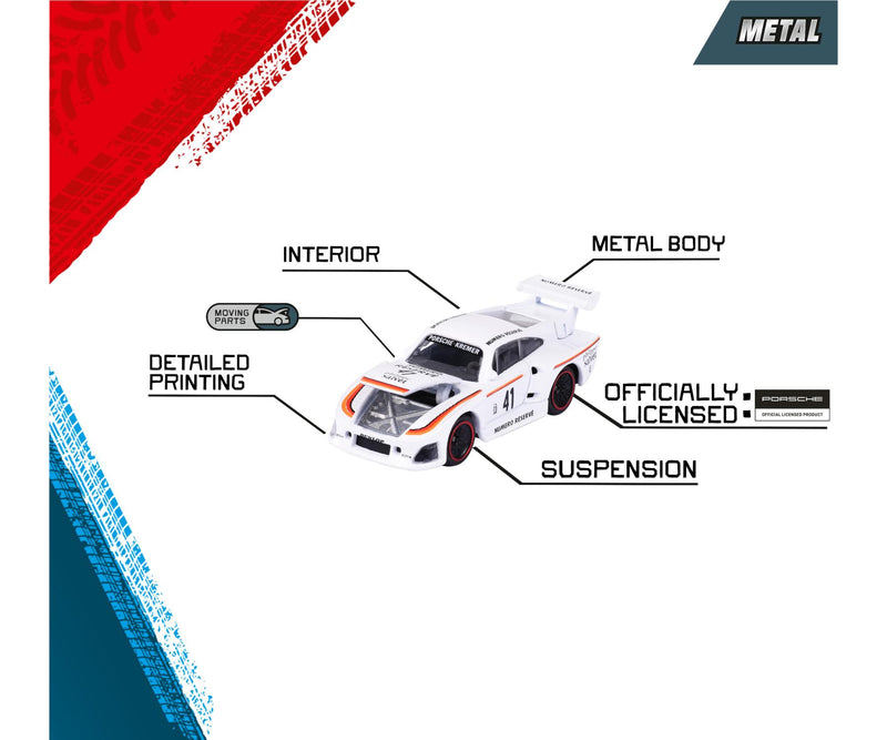 Majorette Porsche Gift Pack 5pcs Metal Toy Car Gift Idea for 3yrs+