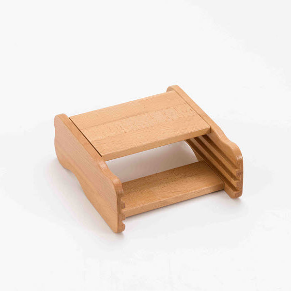 Montessori Botany Puzzles Cabinet Wooden Beechwood Puzzle Storage for 3 Plant Puzzles