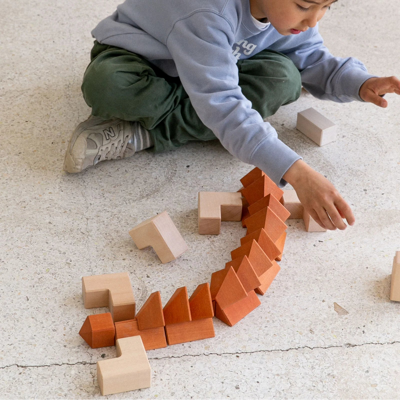 Wooden Pyramid Building Block Set 40pcs by Avdar Toys Wooden Toys Building Blocks STEM Toys Gifting Idea for 3yrs+