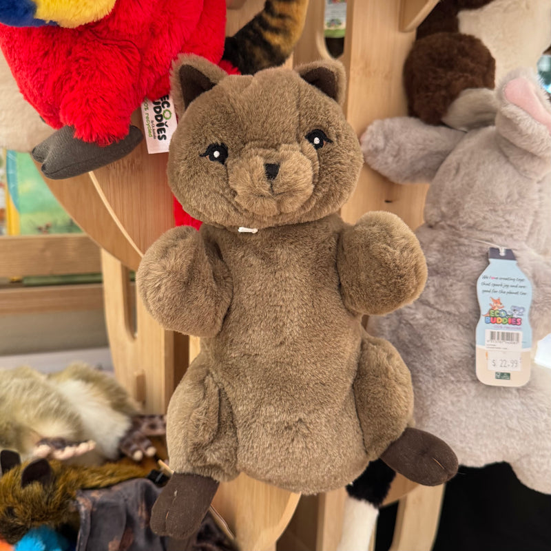 Eco Quokka Hand Puppet 25cm by Eco Buddies Pretend and Imaginative Play Plush Toys 3yrs+