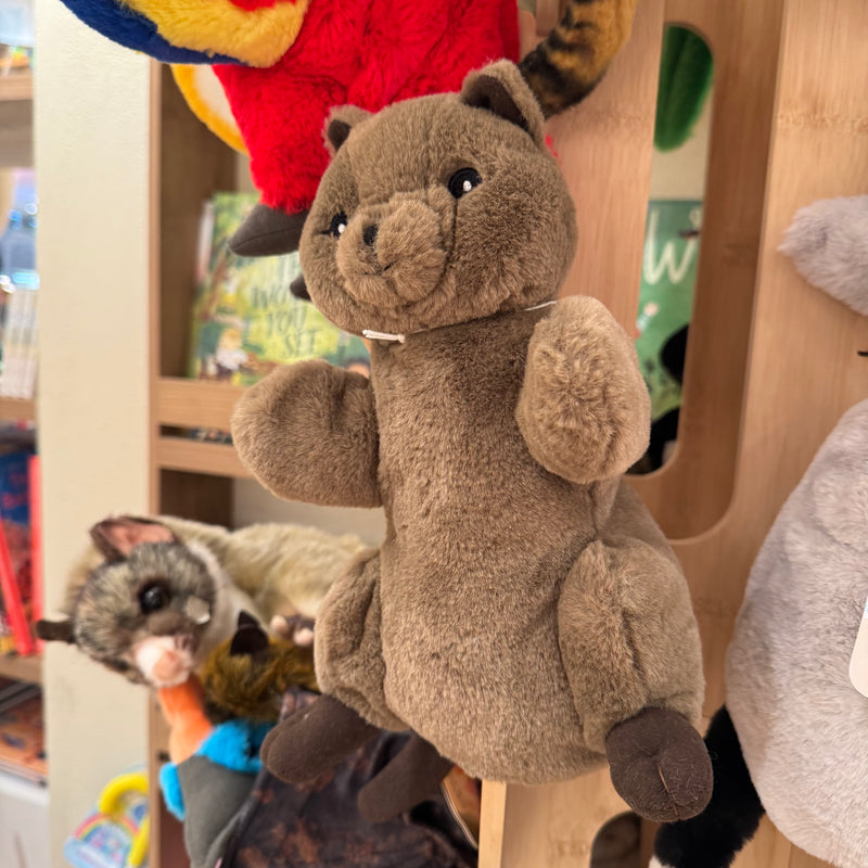 Eco Quokka Hand Puppet 25cm by Eco Buddies Pretend and Imaginative Play Plush Toys 3yrs+