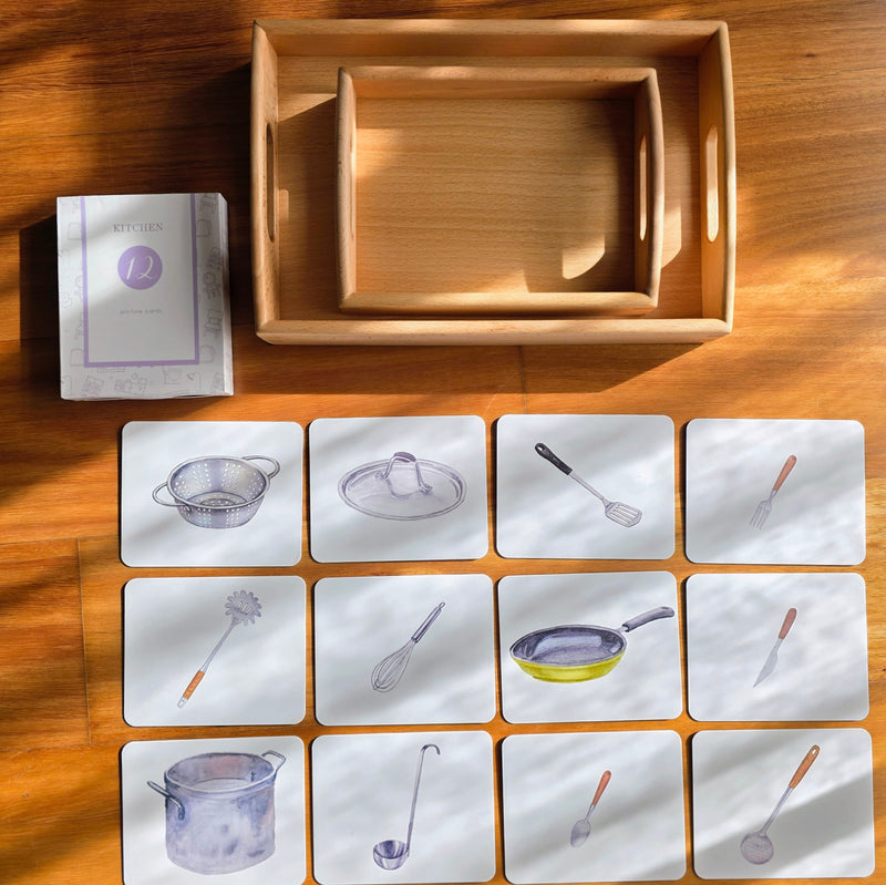 Montessori Mini Kitchen Replicas with Similar Cards 3yrs+