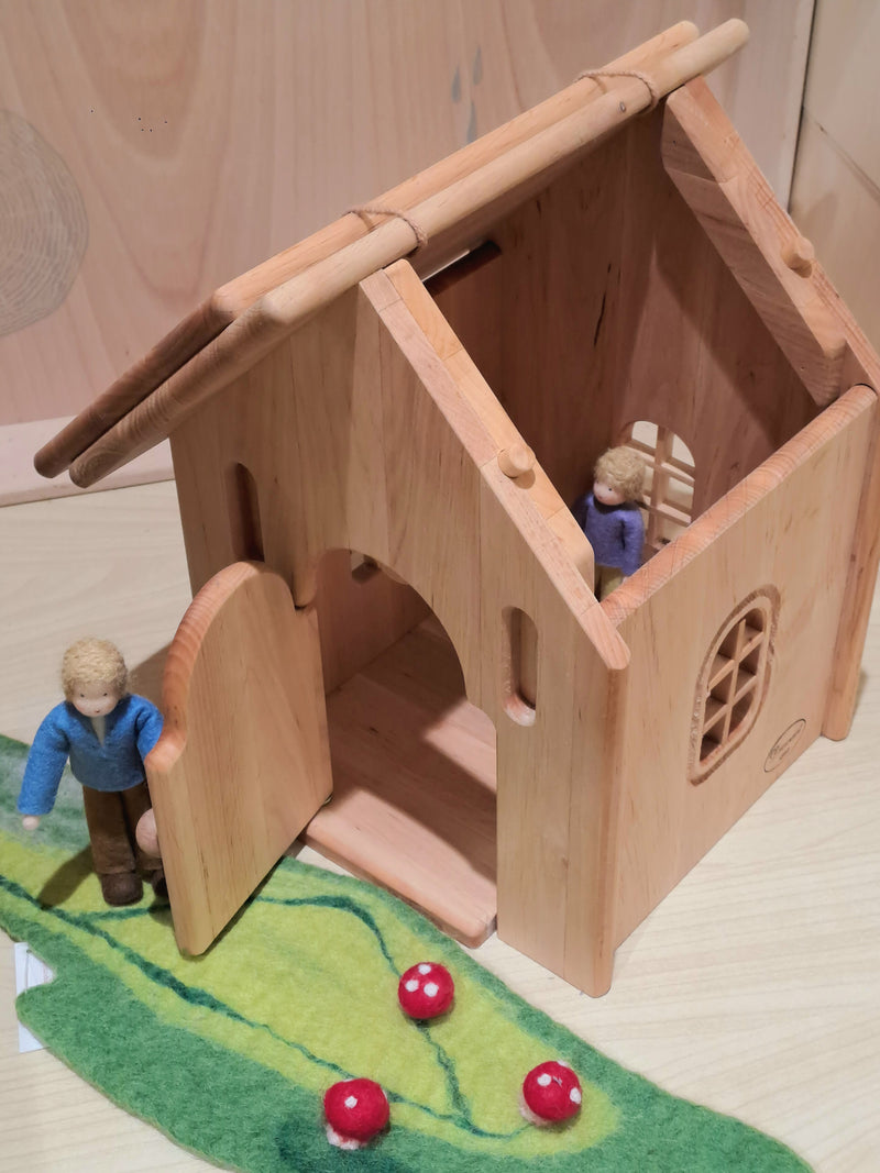 Drewart Tiny House with Natural Roof Farm Animal Wooden Toys Best Seller 3yrs+
