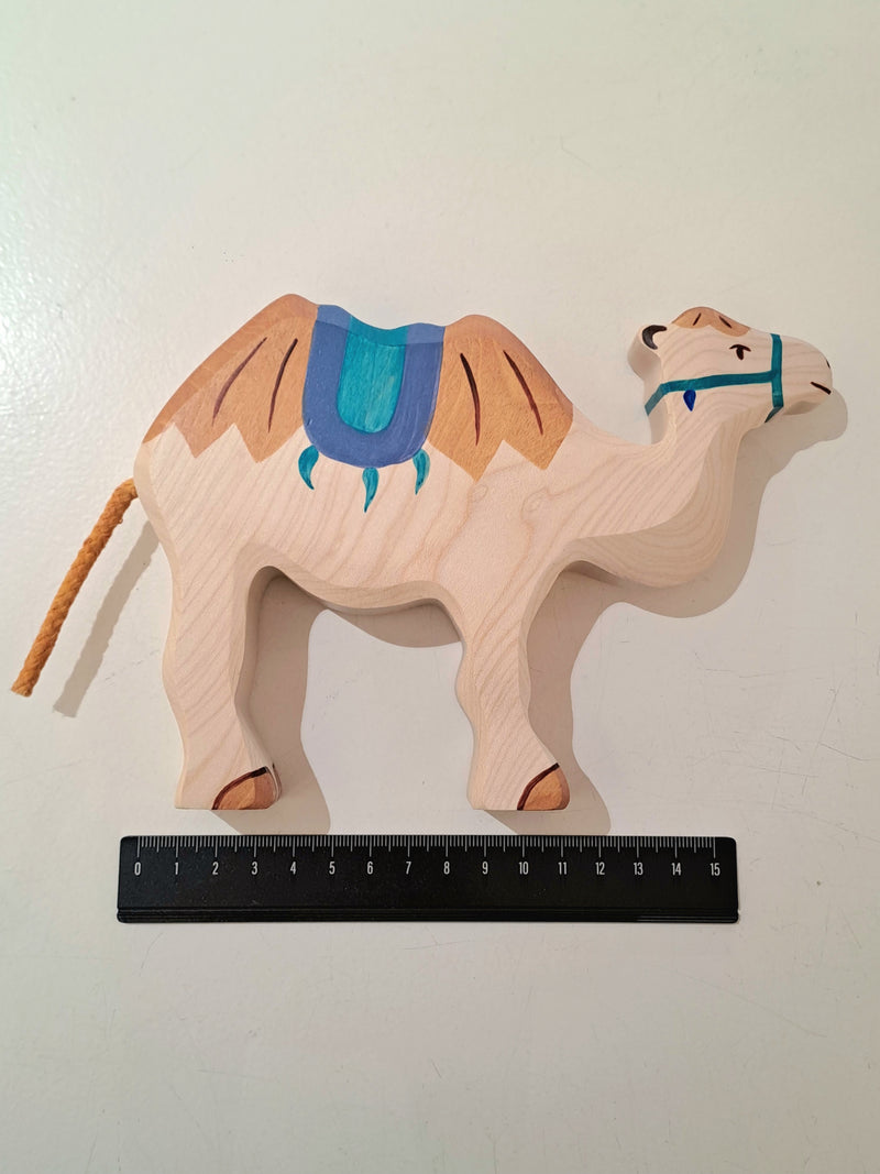 Holztiger Camel Wooden Animals with Saddle Wildlife Animal 3yrs+