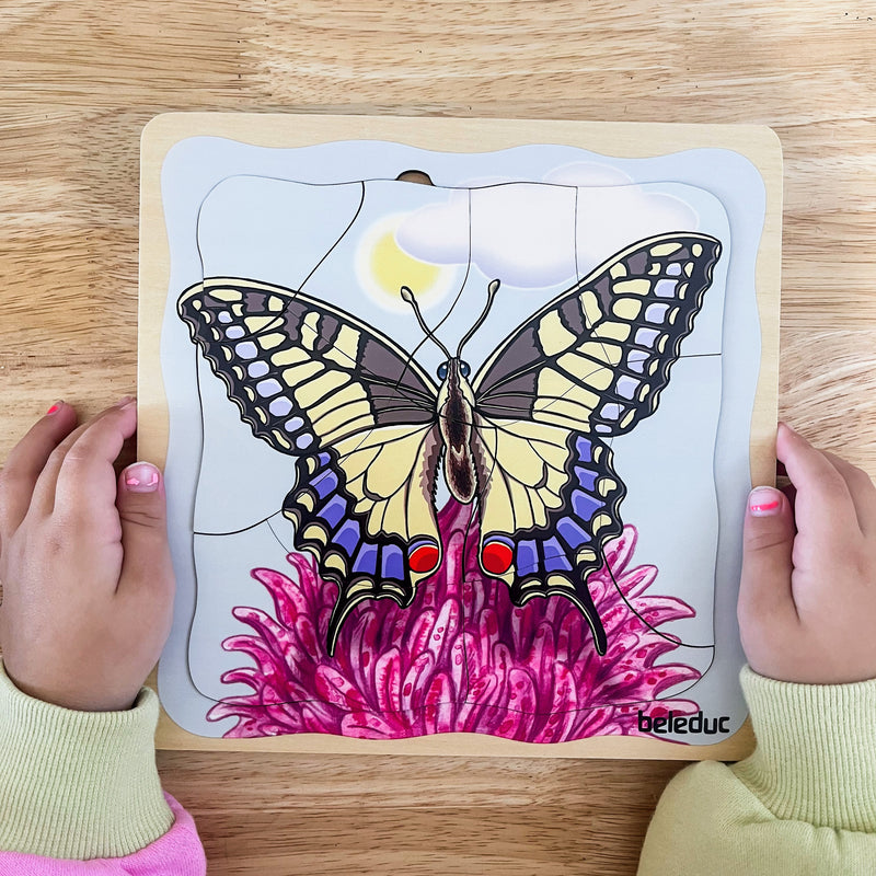Life Cycle of a Butterfly Wooden Numbered Puzzle by Beleduc Early Science STEM Toys Best Seller 4yrs+