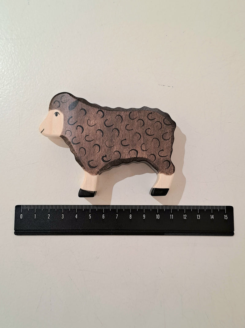 Holztiger Sheep Black Wooden Animals Farm Animal Toys 3yrs+