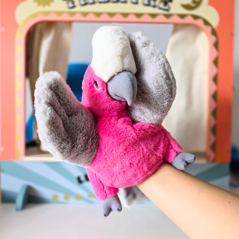 Eco Galah Hand Puppet 25cm By Eco Buddies Pretend and Imaginative Play Toy 3yrs+