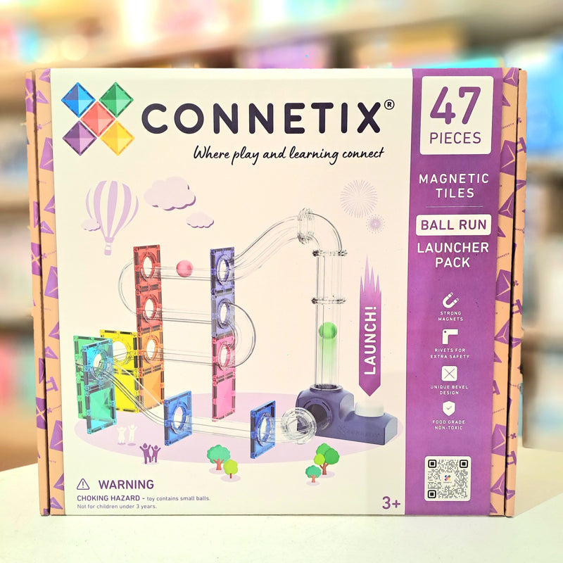 Connetix Tiles 47 Piece Ball Run Launcher Pack NEW 2026 3yrs+