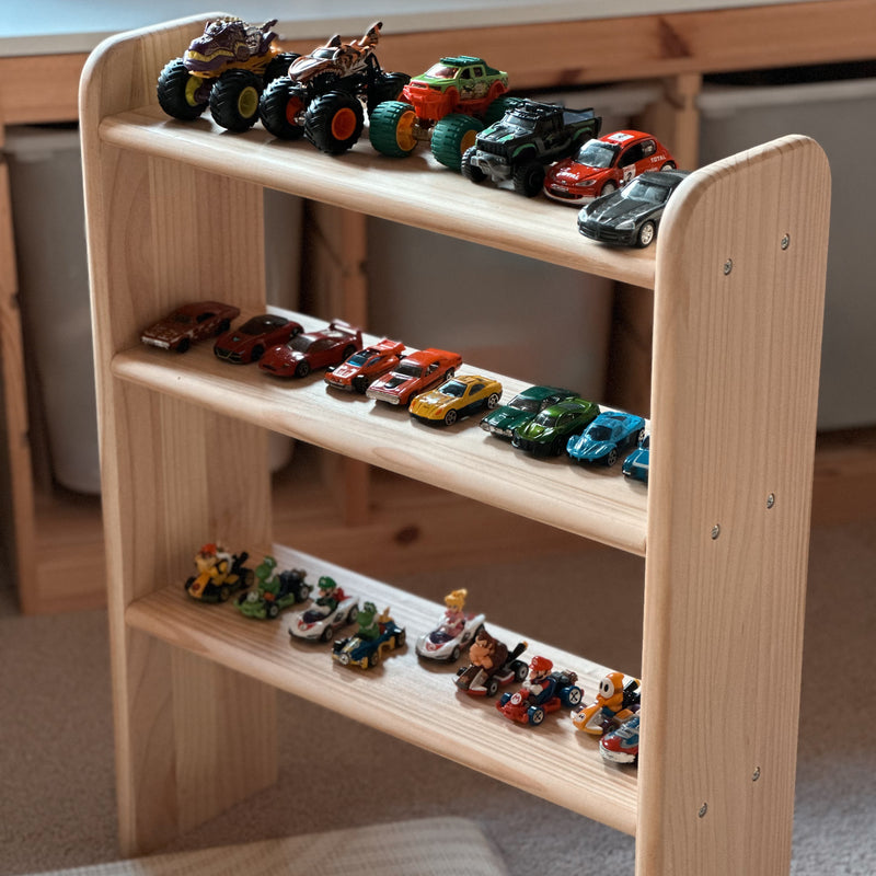 Small Pinewood 3 Tier Shelf Wooden Toy Storage Display Shelf Kid’s Furniture 69(H) X 42.3(W) X 30(D) Bulky Shipping