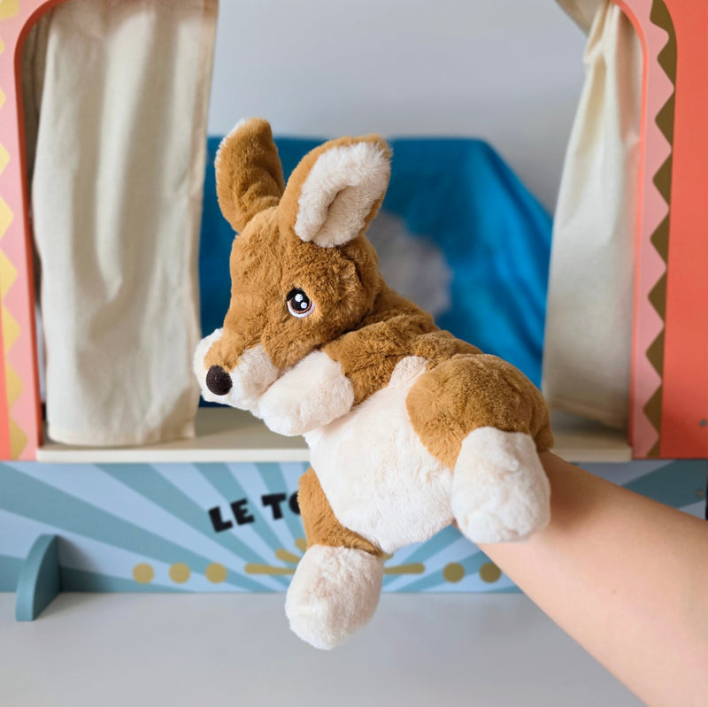 Eco Kangaroo Toy Hand Puppet 25cm By Eco Buddies Pretend and Imaginative Play Toy 3yrs+