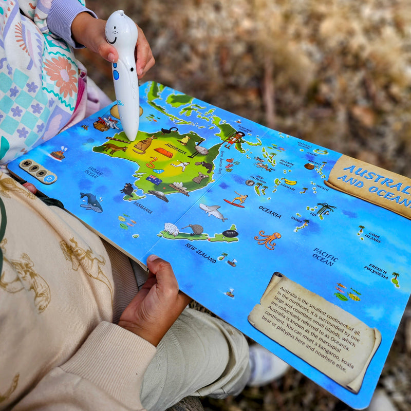 Tolki Book World Atlas Earth Science Book STEM Kid’s Book 5yrs+