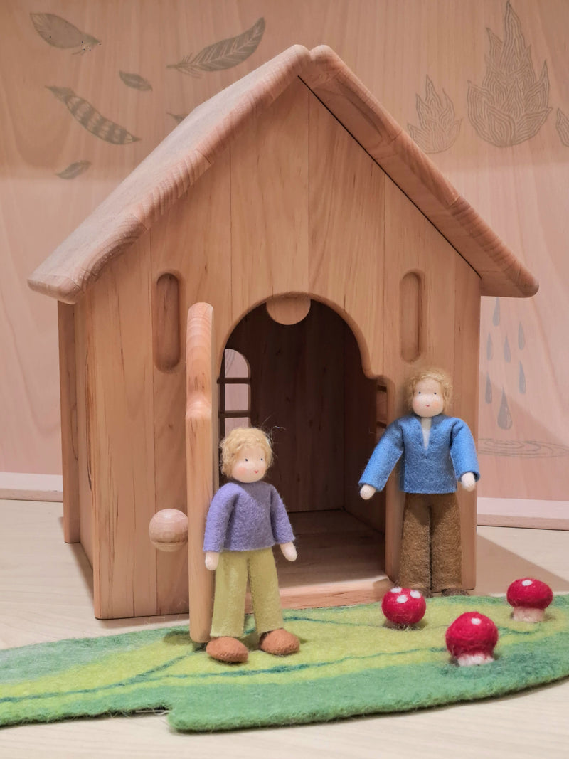 Drewart Tiny House with Natural Roof Farm Animal Wooden Toys Best Seller 3yrs+