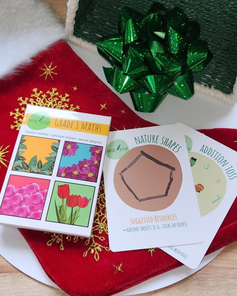 Grade One Maths Cards 20 Outdoor Activities by Nature at Play Math Games for Kids