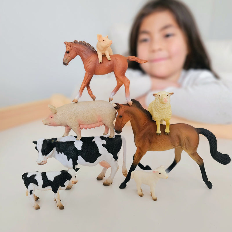 Farm Animals Figurine Collection 8pc Gift Set by CollectA Animal Figurines 3yrs+