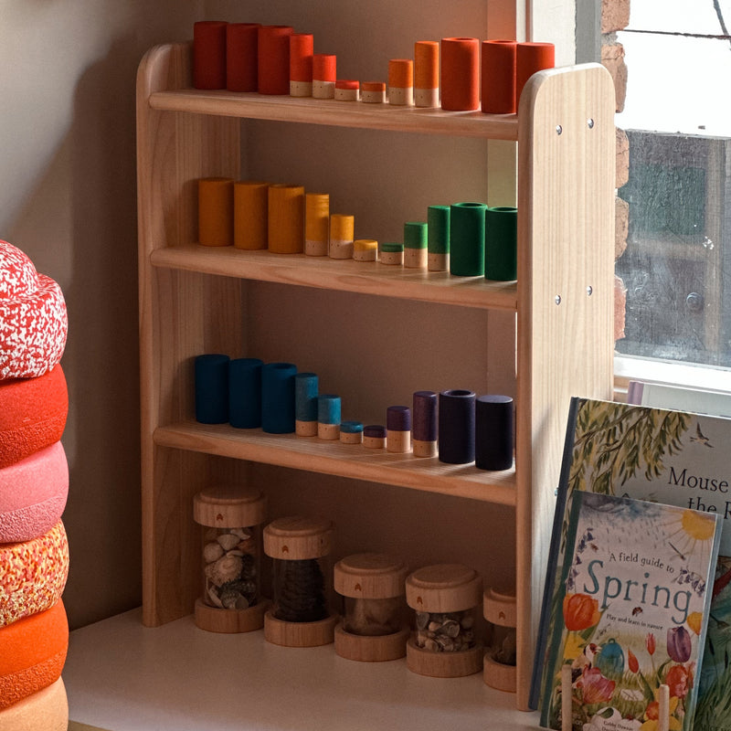 Small Pinewood 3 Tier Shelf Wooden Toy Storage Display Shelf Kid’s Furniture 69(H) X 42.3(W) X 30(D) Bulky Shipping