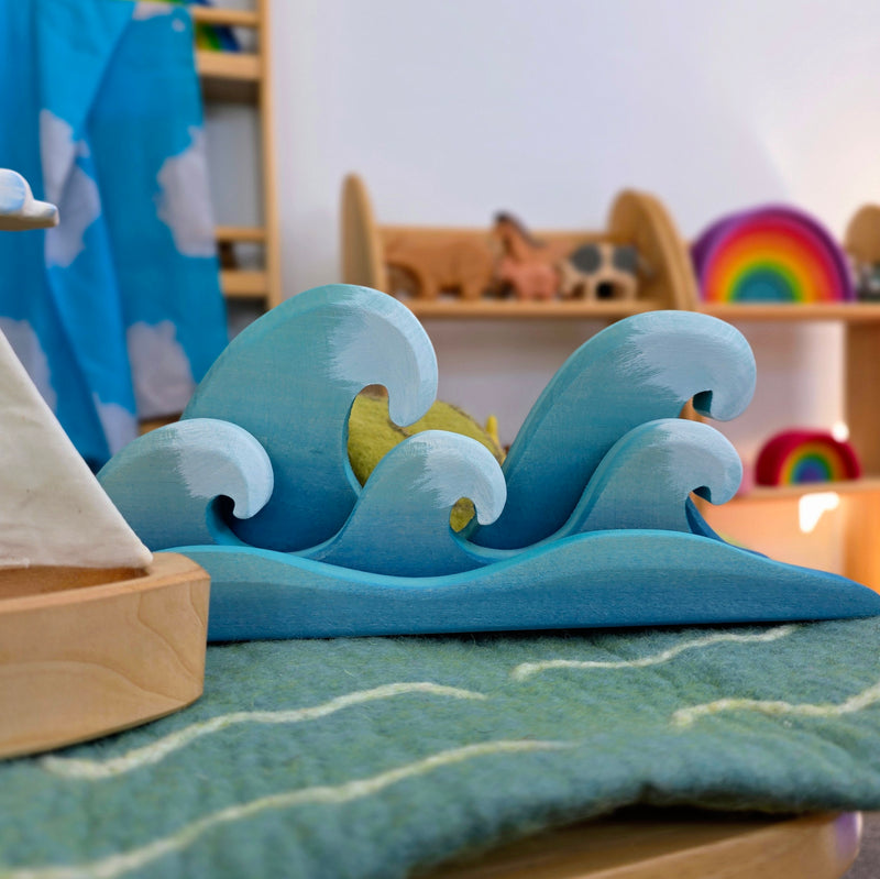 Wooden Valuri Water Waves Set of 3 by BumbuToys Wooden Animals 3yrs+