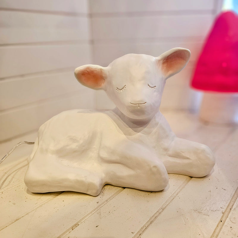 Heico Kids Night Light Lamb Mary Lamp with white CORD Room Decor
