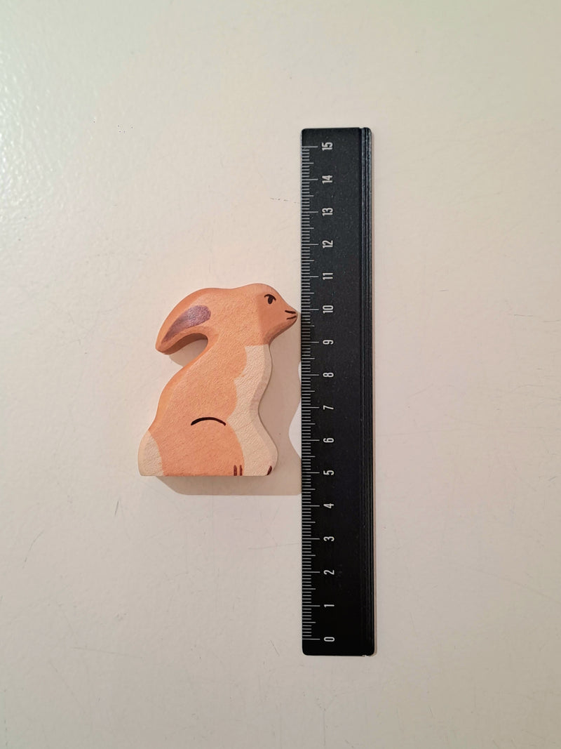 Holztiger Hare Rabbit Wooden Animals Sitting Wooden Woodland & Meadow Animal 3yrs+