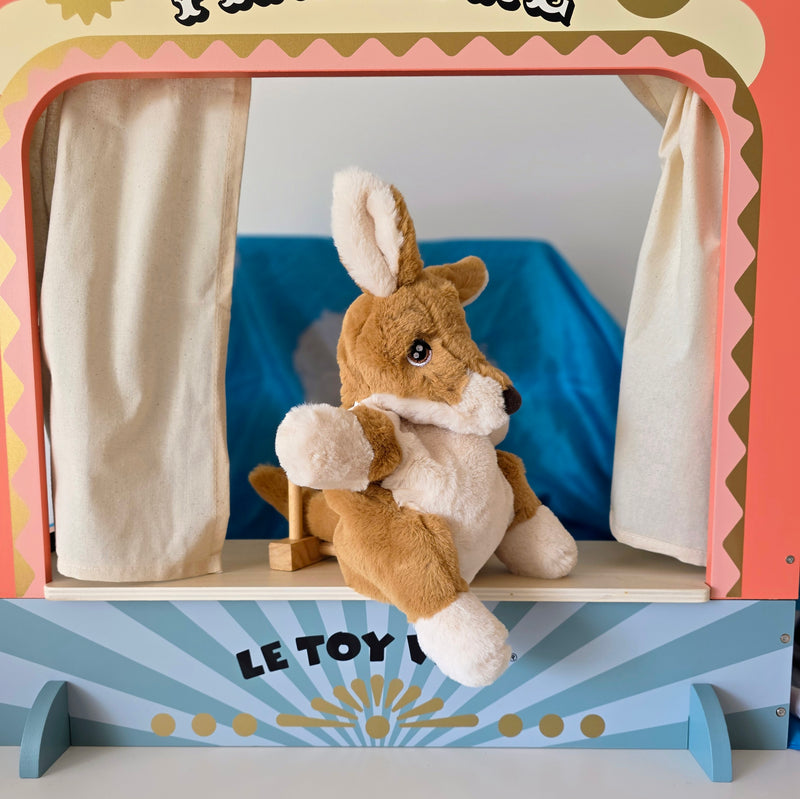 Eco Kangaroo Toy Hand Puppet 25cm By Eco Buddies Pretend and Imaginative Play Toy 3yrs+