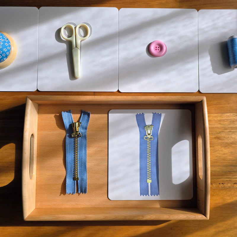 Montessori Real Sewing Items with Identical Cards 5pcs Set Practical Life Material 3yrs+
