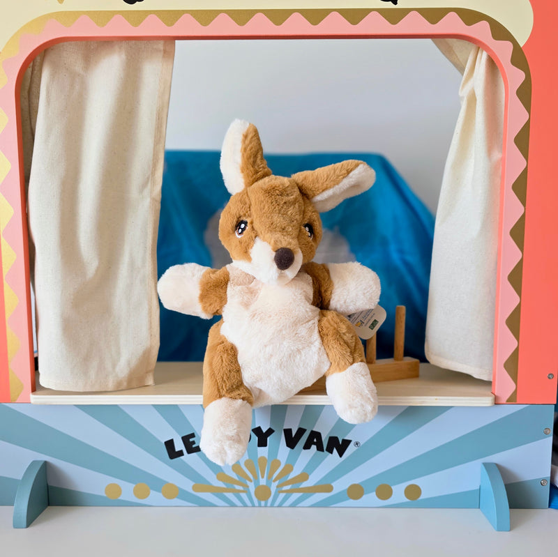 Eco Kangaroo Toy Hand Puppet 25cm By Eco Buddies Pretend and Imaginative Play Toy 3yrs+