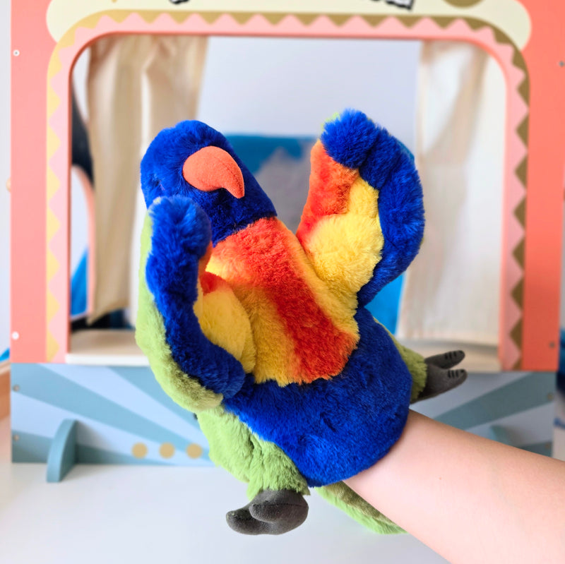 Eco Lorikeet Hand Puppet 25cm By Eco Buddies Pretend and Imaginative Play Toy 3yrs+