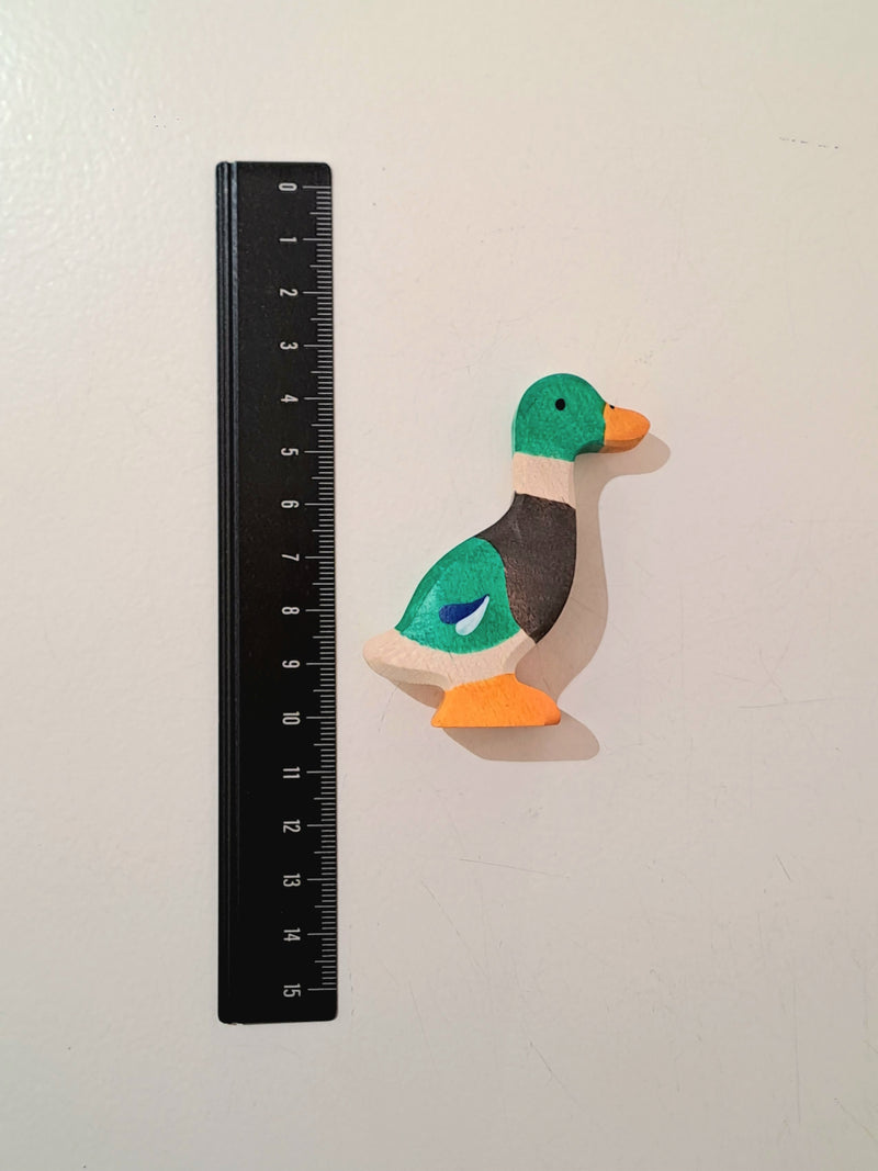 Holztiger Drake Duck Wooden Animals Farm Animal Toys Standing 3yrs+