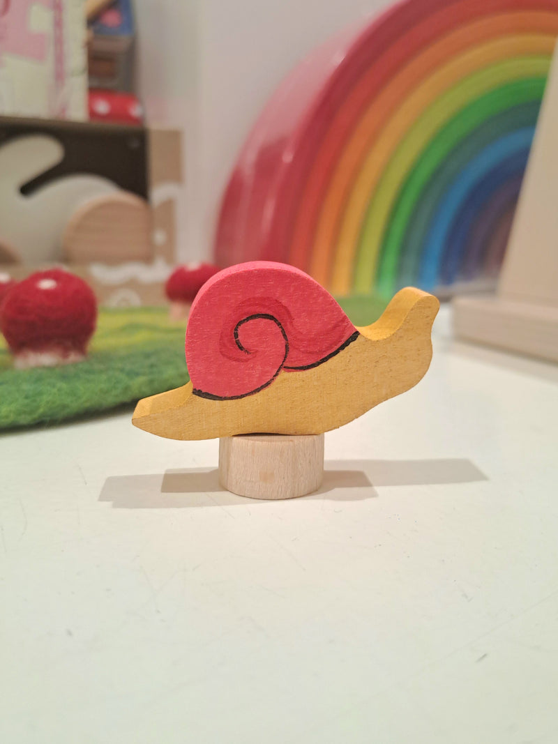 Grimm's Decorative Figure Pink Snail 12m+