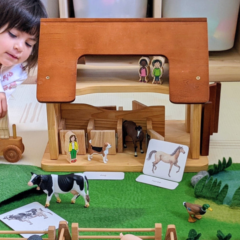 Farm Barn Qtoys Horse Stable Best Seller 3yrs+ NEW UPDATED BIGGER VERSION (Bulky Shipping) PREORDER MID JULY
