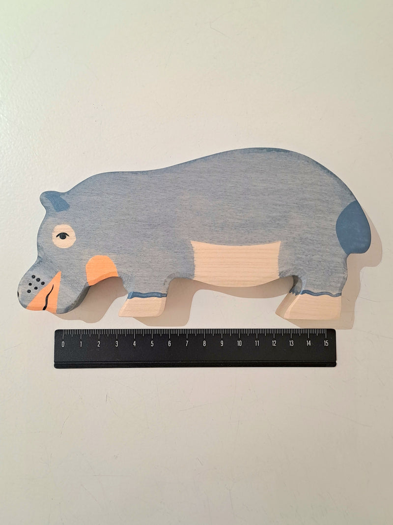 Holztiger Hippopotamus Wooden Animals Wildlife Animal Feeding 3yrs+