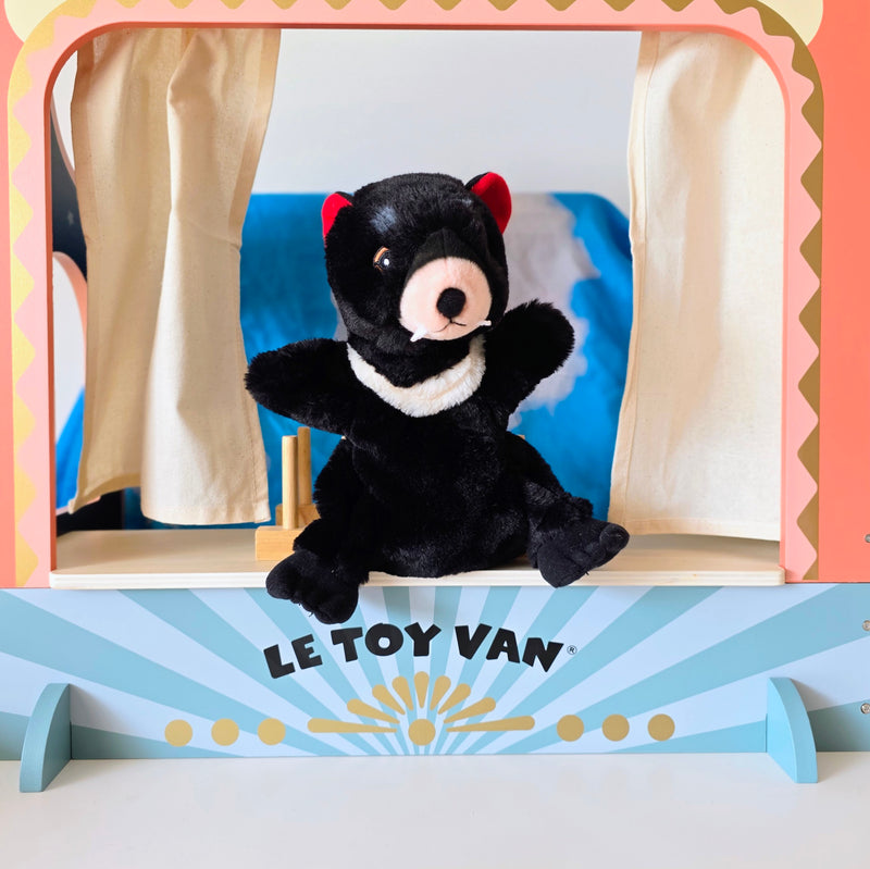 Eco Tasmanian Devil Hand Puppet 25cm By Eco Buddies Pretend and Imaginative Play Toy 3yrs+