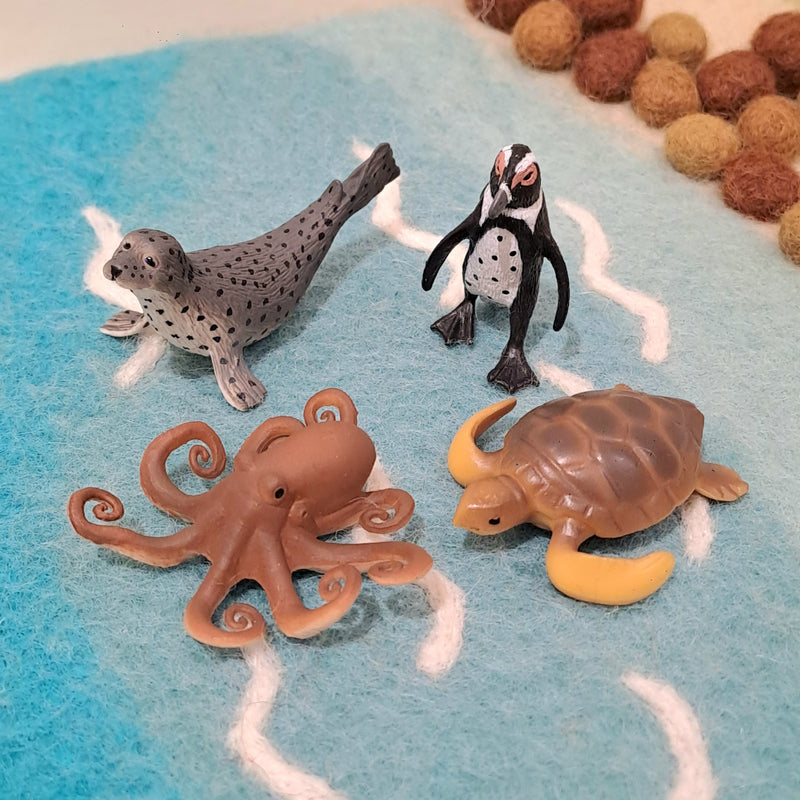 Marine Figurine Tube B Mini Ocean Sea Life Collection Gift Set 12pc by CollectA Animal Figurines 3yrs+