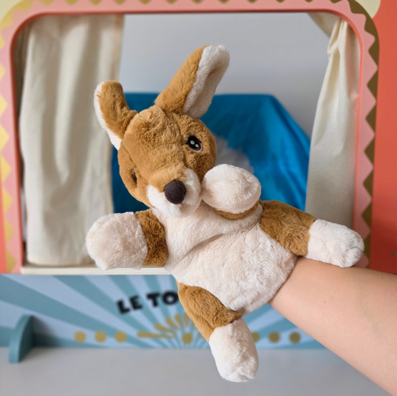 Eco Kangaroo Toy Hand Puppet 25cm By Eco Buddies Pretend and Imaginative Play Toy 3yrs+