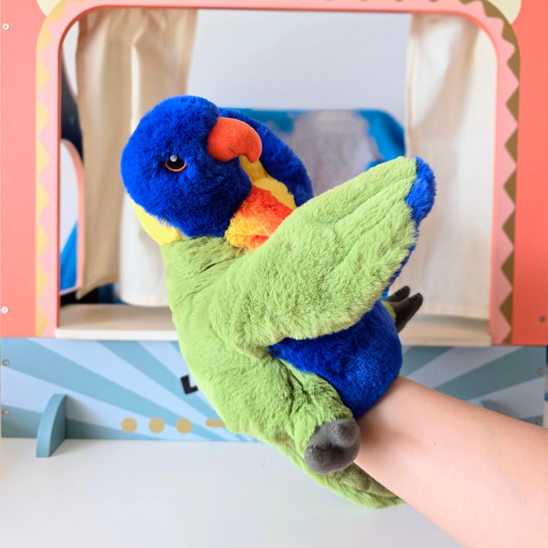 Eco Lorikeet Hand Puppet 25cm By Eco Buddies Pretend and Imaginative Play Toy 3yrs+