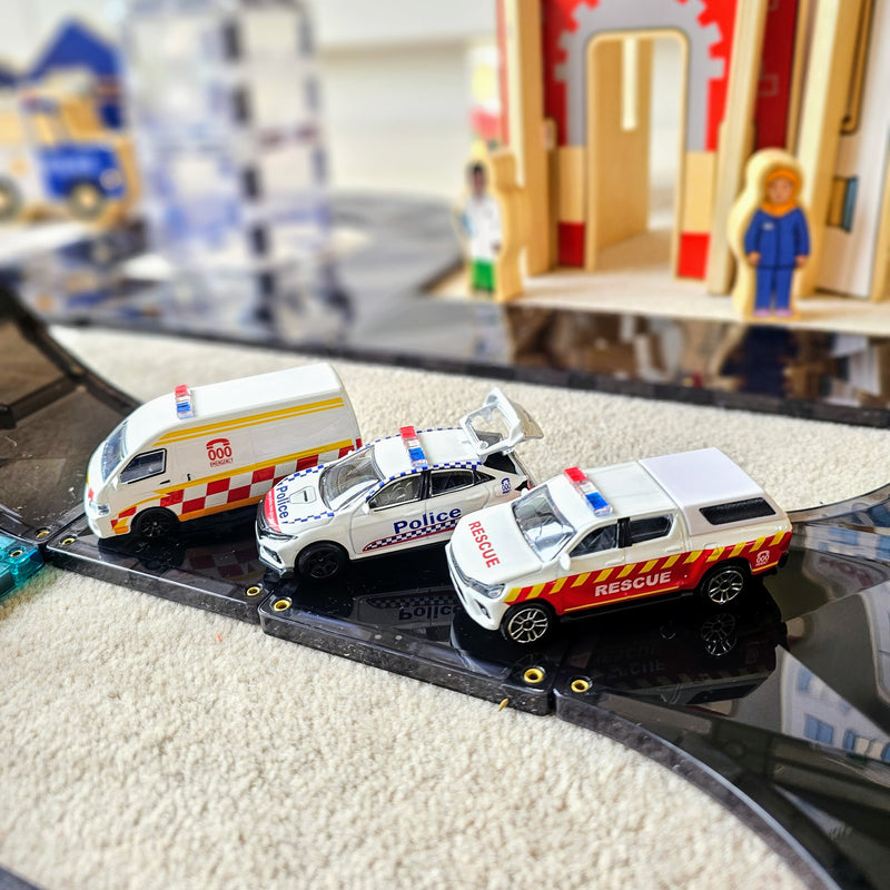 Majorette Australian Triple Zero Vehicles 3pcs Metal travel Toy Car Best Seller Most Loved in Store 3yrs+