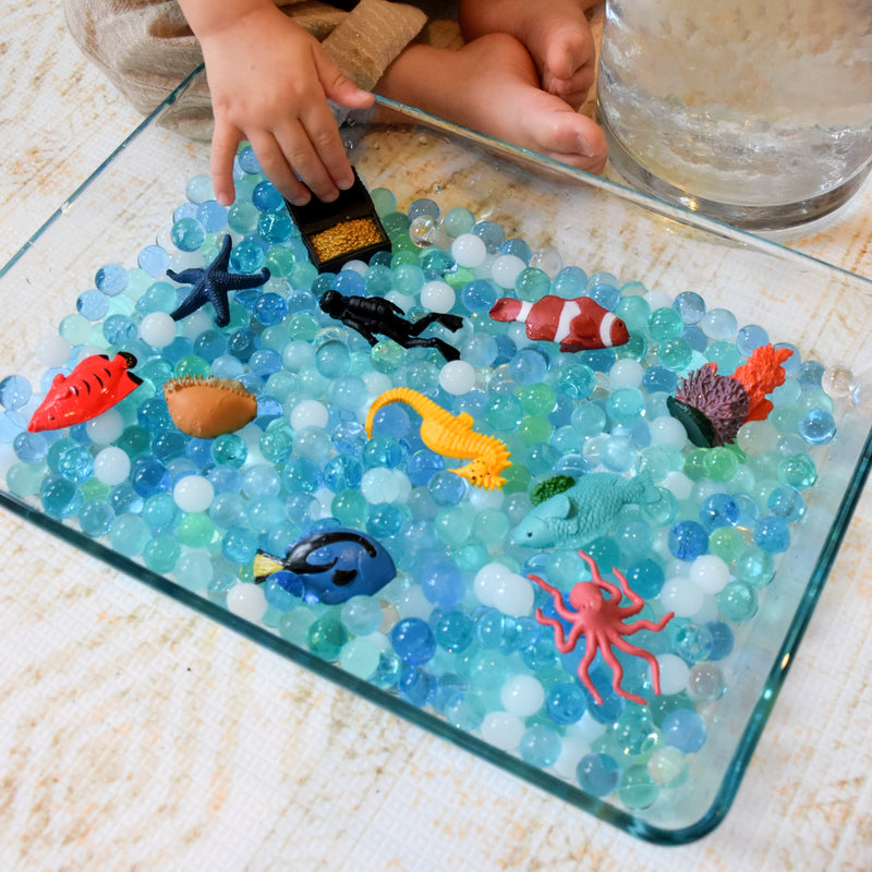 Tube of 11 Coral Reef Animal Figurines Montessori Language Learning Figurines by Safari Ltd Toob Range Ocean Toys 3yrs+