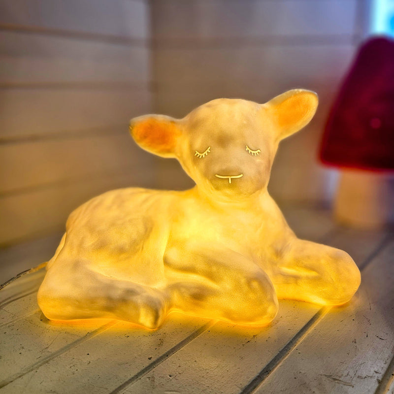 Heico Kids Night Light Lamb Mary Lamp with white CORD Room Decor