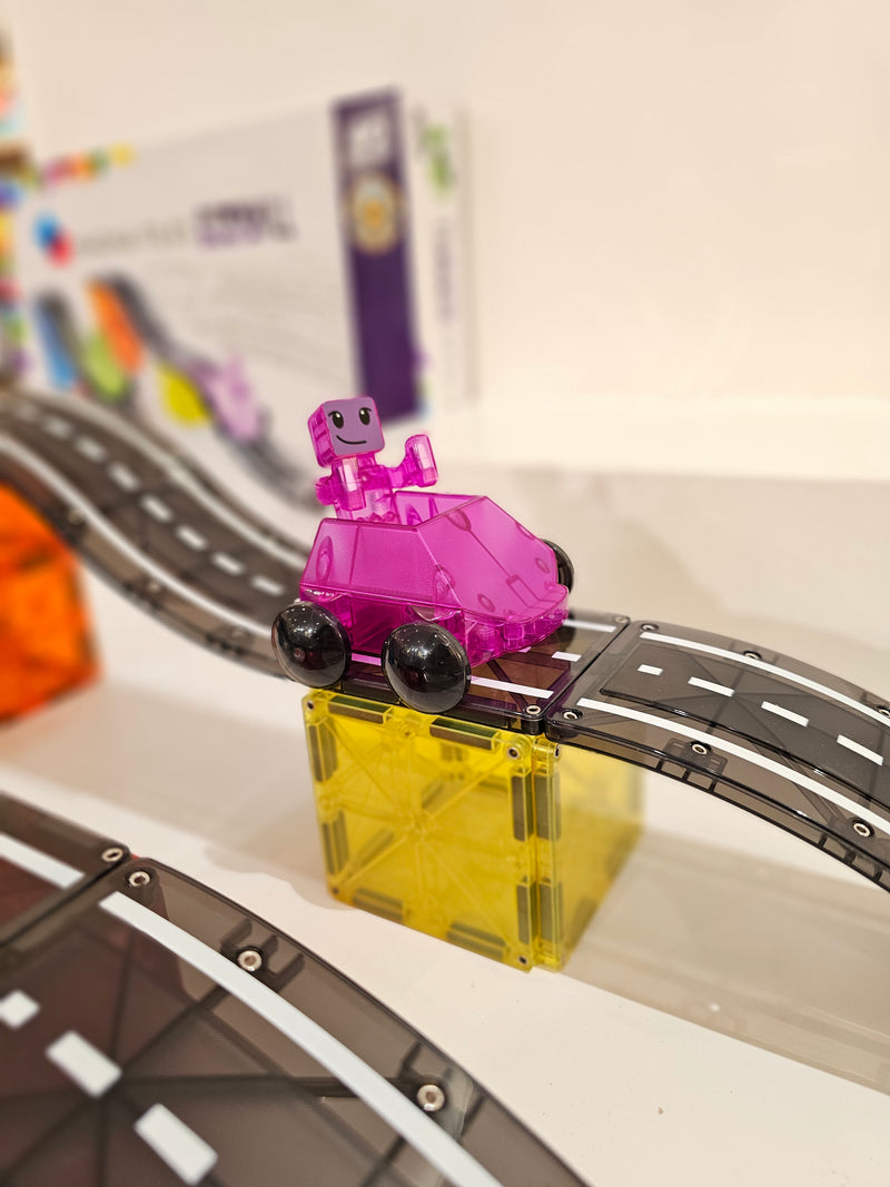 Magna Tiles Road Downhill Duo Car Ramp Race Track 40 Piece Set Magnetic Tiles Best Seller Most Loved in Store 3yrs+